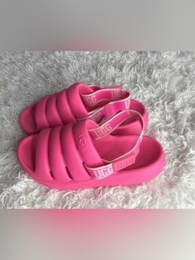 Ugg Hot Pink Sport Yeah Sandals Size 8